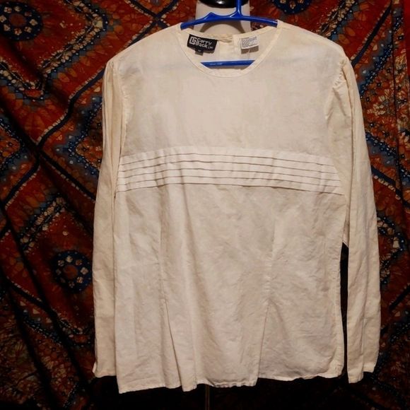 VINTAGE Boho Carry Back Ramie/Cotton Shirt - Picture 1 of 5